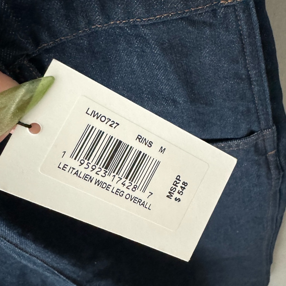 FRAME Le Italian Wide Leg Denim Overalls - Picture 13 of 13